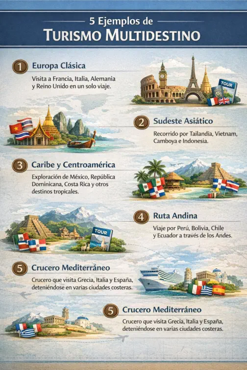 5 Ejemplos de Turismo Multidestino