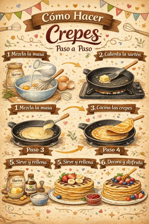 Cómo Hacer Crepes Paso a Paso