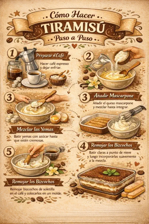 Cómo Hacer Tiramisú Paso a Paso