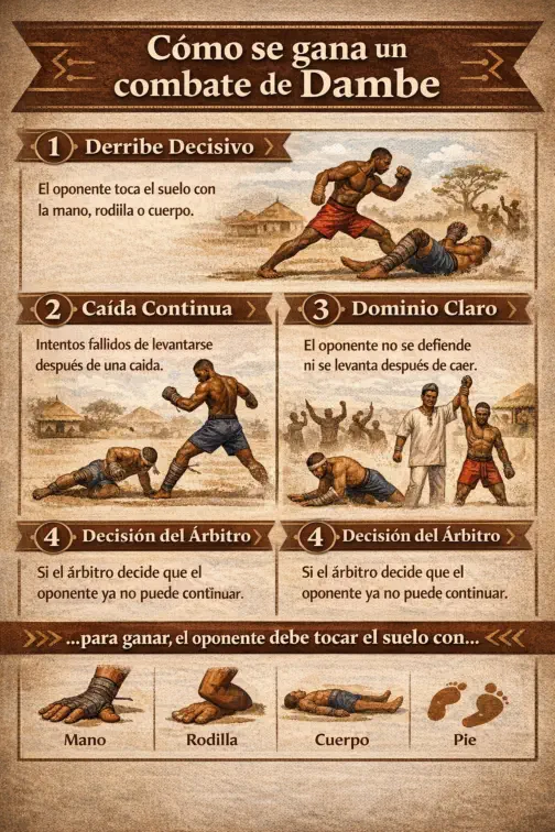 Cómo se gana un combate de Dambe