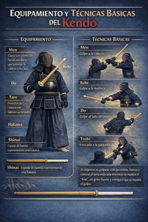 Equipamiento y Técnicas Básicas del Kendo