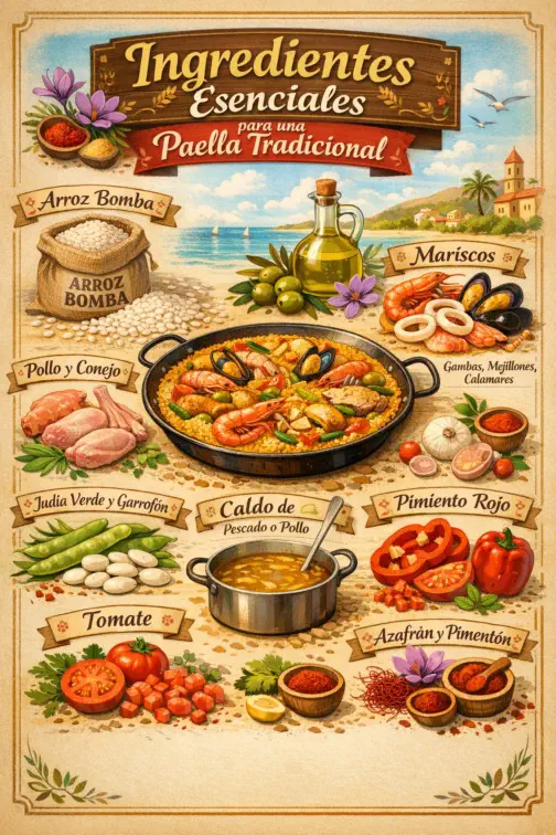 Ingredientes Esenciales para una Paella Tradicional