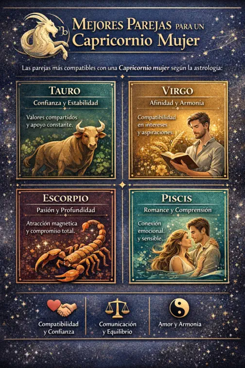 Mejores Parejas para un Capricornio Mujer