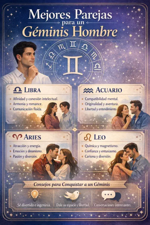 Mejores Parejas para un Géminis Hombre
