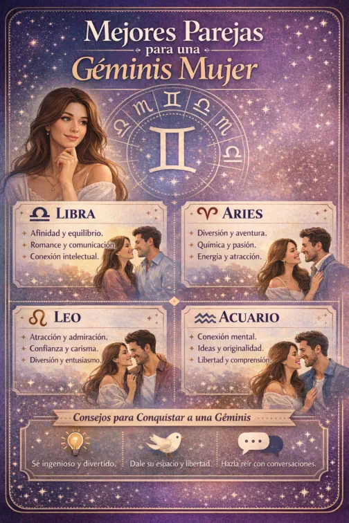 Mejores Parejas para un Géminis Mujer