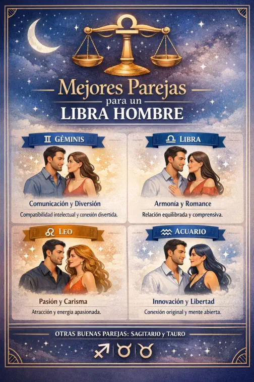 Mejores Parejas para un Libra Hombre