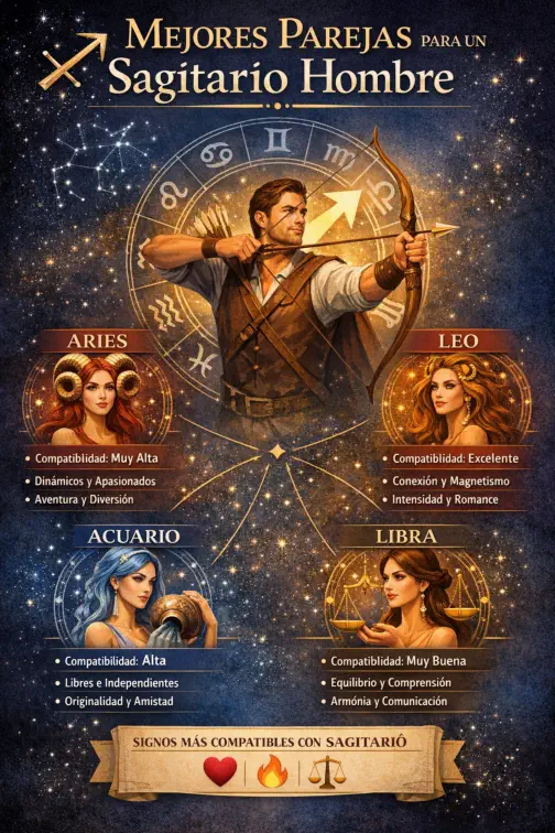 Mejores Parejas para un Sagitario Hombre