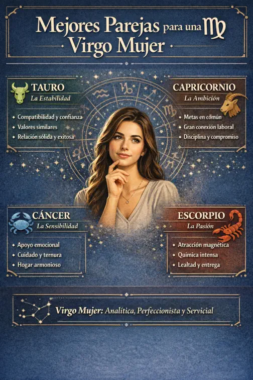 Mejores Parejas para un Virgo Mujer