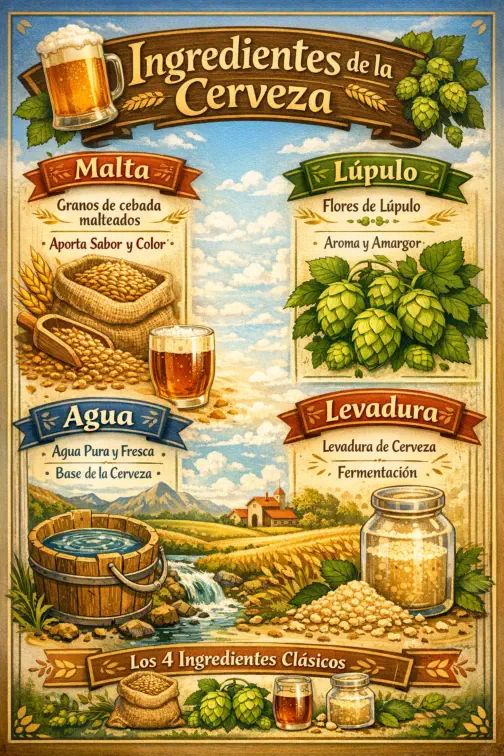 los Ingredientes de la Cerveza