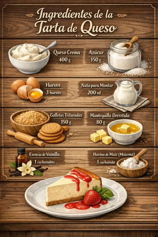 los Ingredientes de la Tarta de Queso