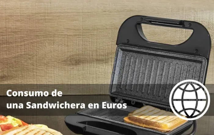 Consumo de una Sandwichera en Euros