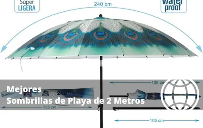 Mejores Sombrillas de Playa de 2 Metros