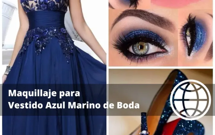 Maquillaje para Vestido Azul Marino de Boda
