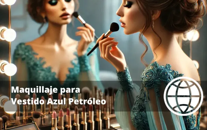Maquillaje para Vestido Azul Petróleo