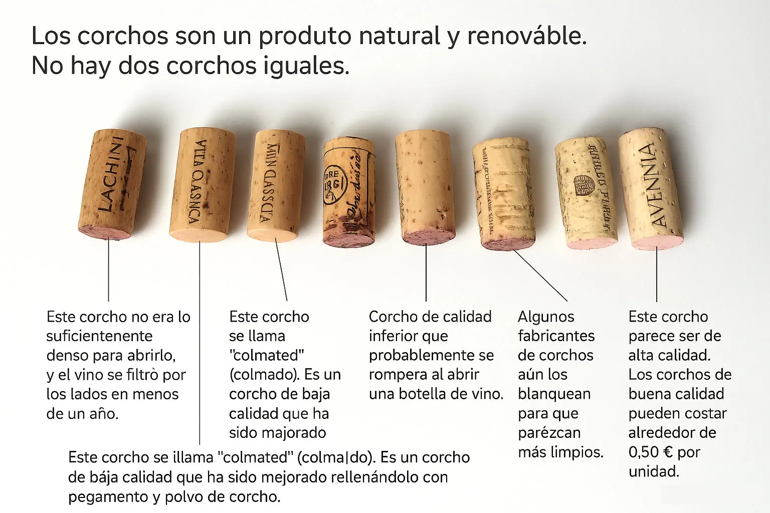 corchos en Tipos de Vinos