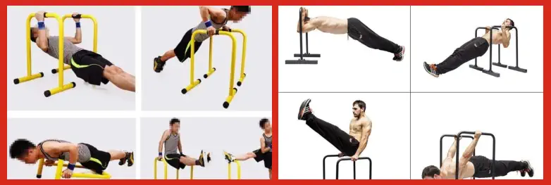 Ejemplo de Ejercicios de Fondos en Paralelas para realizar en Casa