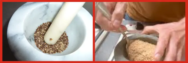 Mezclando Gomasio para sustituir la sal Mezclando Gomasio para sustituir la sal