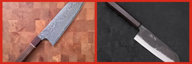 acabado Kurouchi natural y lacado