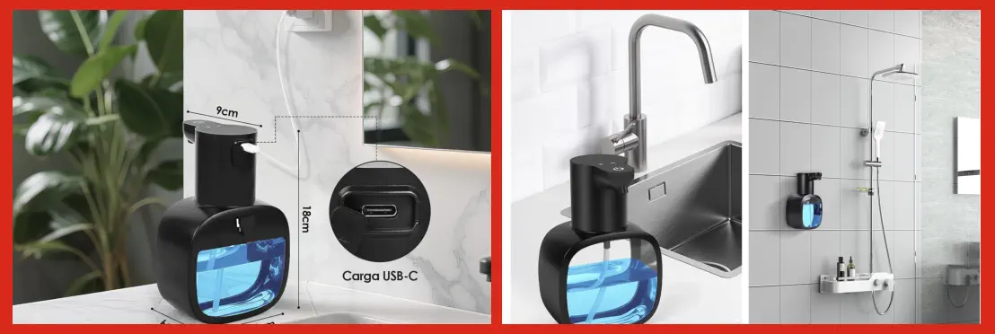 Cargado uno de los Mejores Dispensadores de Jabón Automáticos Recargables