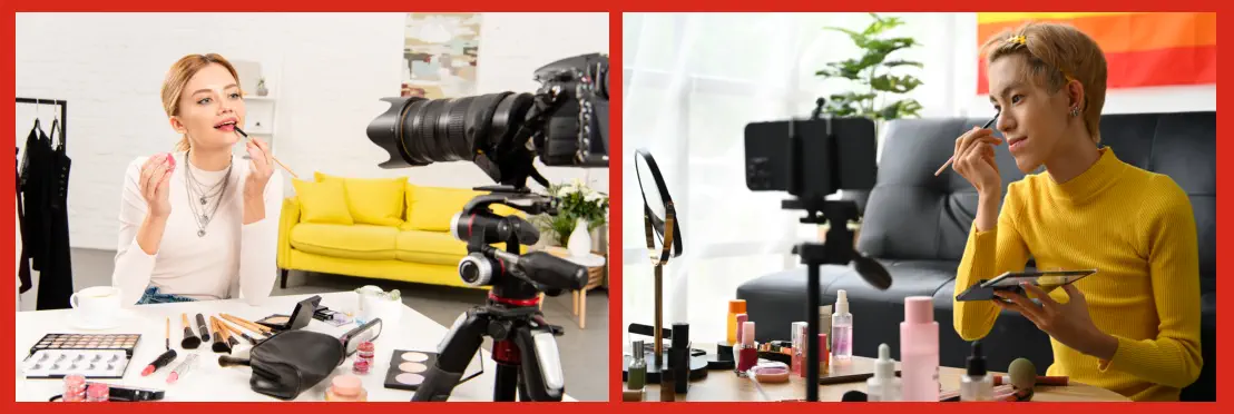 Influencers de Maquillaje en Cámara