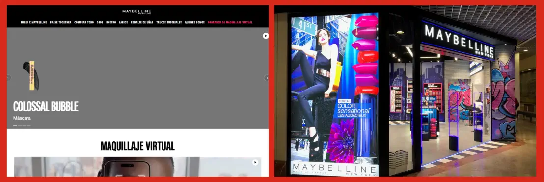 Marketing de Maybelline digital and on place Marketing de Maybelline digital and on place