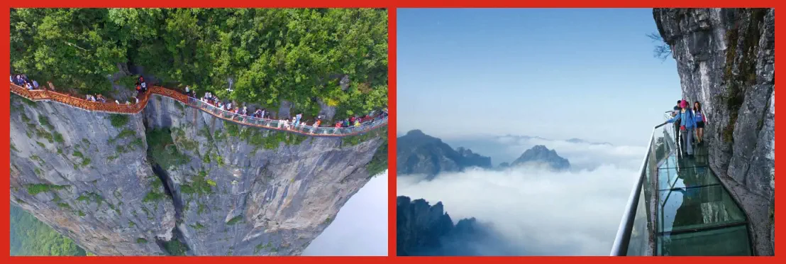 Tianmen Mountain Glass Skywalk China uno de los miradores más extremos e impactantes del mundo