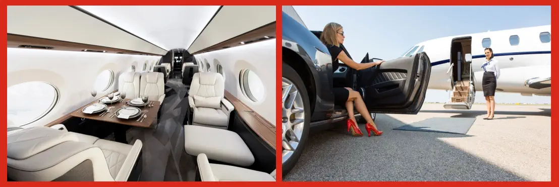 Transporte y llegada VIP helicópteros limusina alquiler de deportivos y jets privados a la puerta del hotel