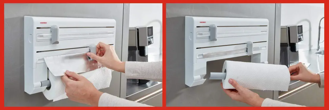 Portarrollos de Cocina de Pared para Papel y Film